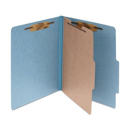 Gbc ACCO, PRESSBOARD CLASSIFICATION FOLDERS, 1 DIVIDER, LETTER SIZE, SKY BLUE, 10PK 15024